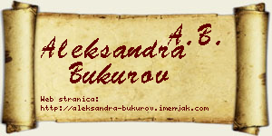 Aleksandra Bukurov vizit kartica